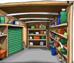 Дом и сад - Cluttered garage with storage solution