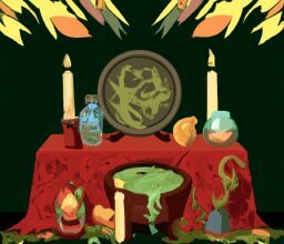 Тайны и загадки - Mystical altar adorned with enchanted