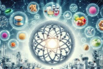 Центральное изображение объединяющее нанотехнологии и продукты питания улучшенные с их помощью - Технологии