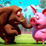 Киномания и Аниманьяки - Cartoon elephant and pig in controve