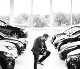 Досуг - Person surrounded by various car model
