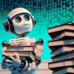 Технологии - Robot holding diploma standing on