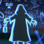 Тайны и загадки - Ethereal ghostly figure amidst scientifi