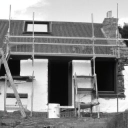 Дом и сад - Cottage being renovated in summertime