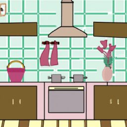 Дом и сад - Cozy kitchen with diy design cartoon