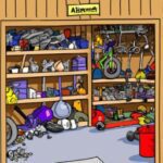 Дом и сад - Garage filled with tools and sports eq