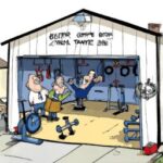 Дом и сад - Garage transformed into gym cartoon