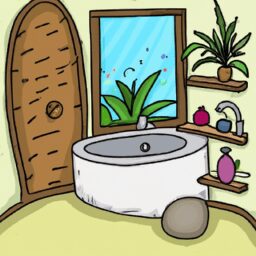 Дом и сад - Serene spa like bathroom oasis cartoon