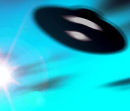 Тайны и загадки - Blurry silhouette of an alien spaceshi