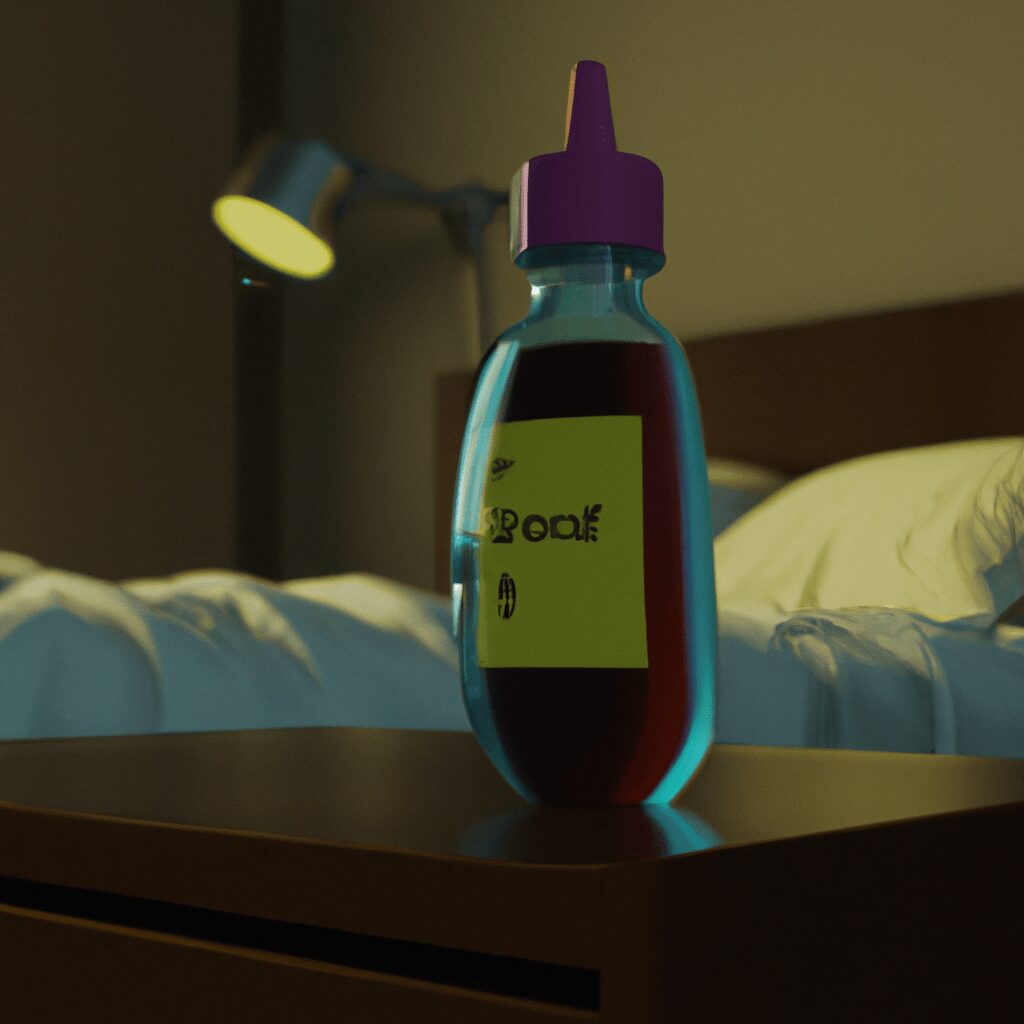 Досуг - Bottle of lubricant on bedside table