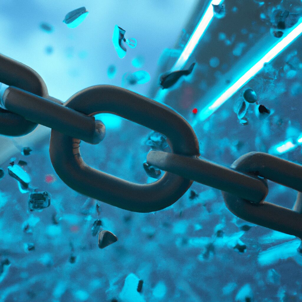 Бизнес и финансы - Broken chain link symbolizing economic