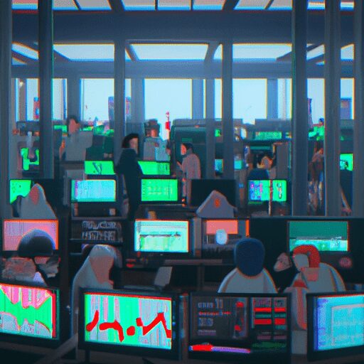 Бизнес и финансы - Bustling stock market trading floor cr