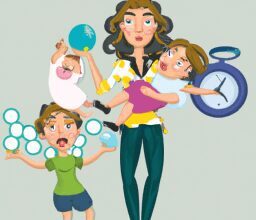 Красота и стиль - Busy mom juggling work and kids while