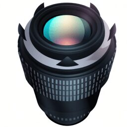 Досуг - Camera lens with multiple tips cartoon