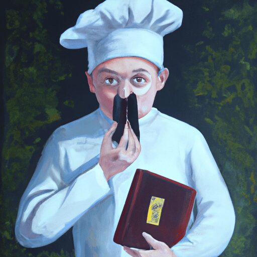 Досуг - Chef holding secret recipe oil paint