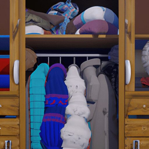 Красота и стиль - Closet with half winter clothes and ha