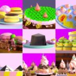 Досуг - Collage of six delicious desserts anim