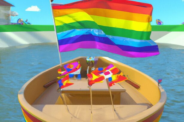 Киномания и Аниманьяки - Colorful boat with rainbow flags carto