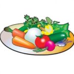 Красота и стиль - Colorful plate of fresh produce cartoo