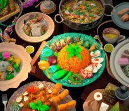 Досуг - Colorful spread of authentic thai dish