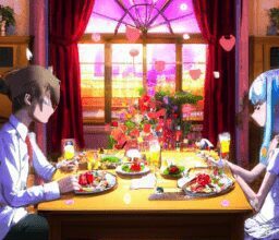 Досуг - Couple enjoying romantic dinner at