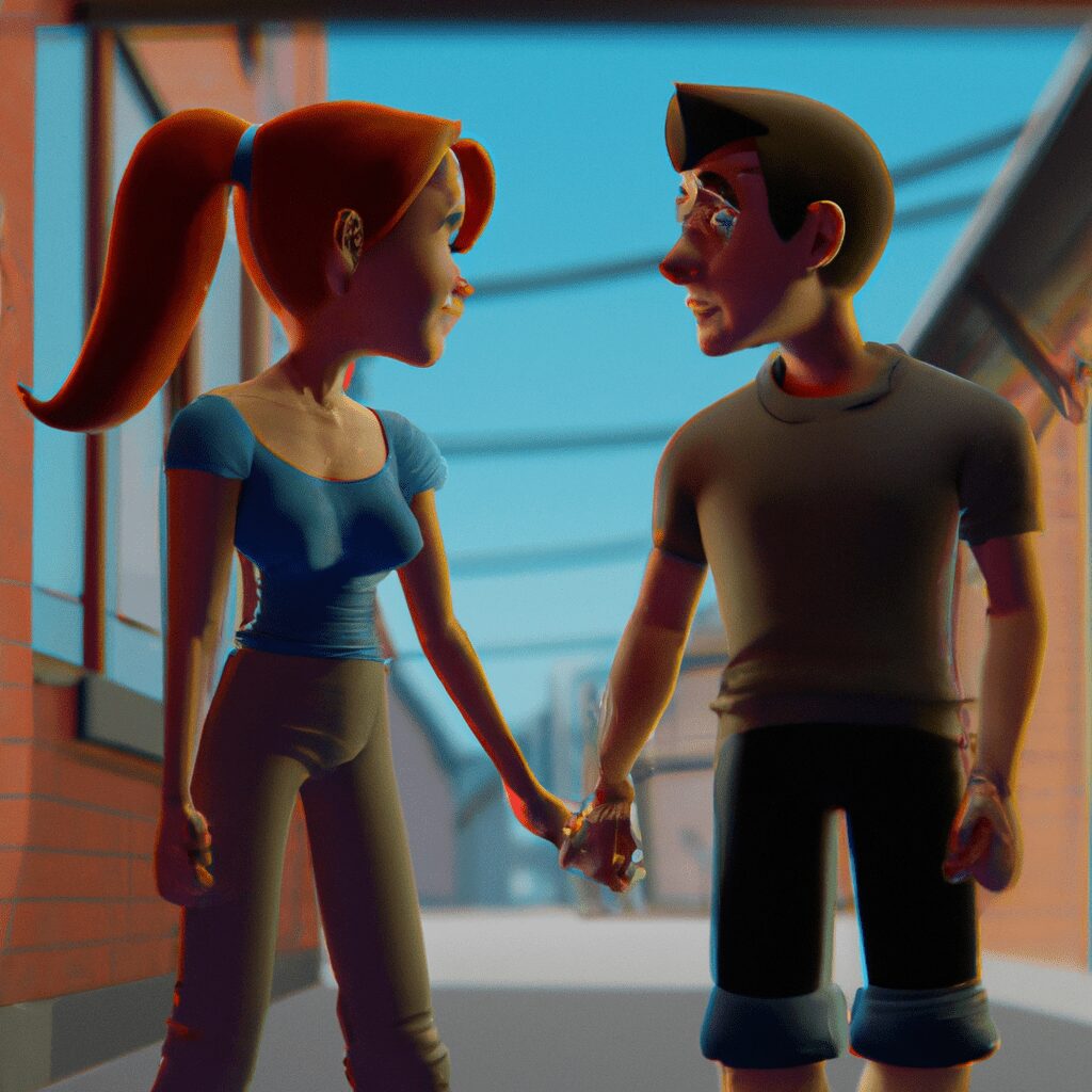 Досуг - Couple smiling while holding hands and