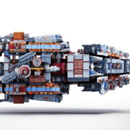 Технологии - Futuristic spaceship powered by warp