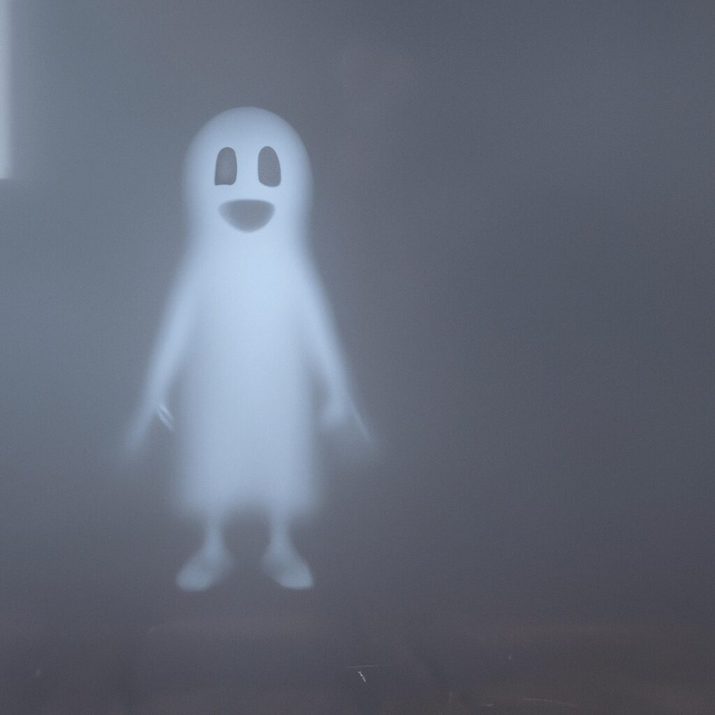 Тайны и загадки - Ghostly figure lingering in mist carto