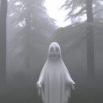 Тайны и загадки - Ghostly figure standing in misty for