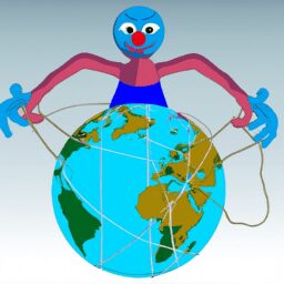 Тайны и загадки - Globe being controlled by puppet strin