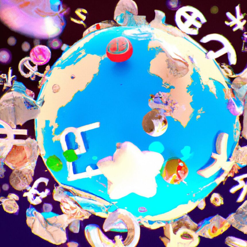 Бизнес и финансы - Globe surrounded by currency symbols