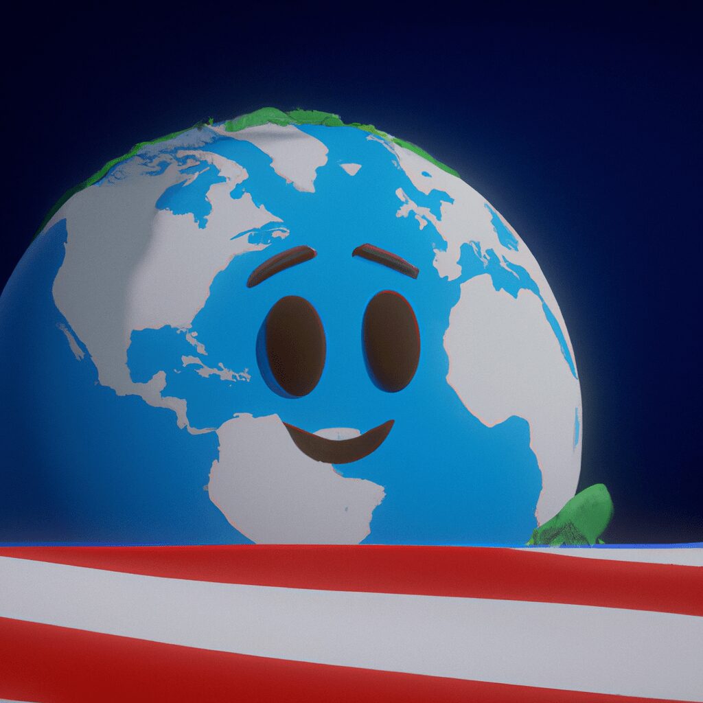 Бизнес и финансы - Globe with the us flag dominating crea