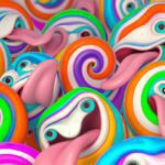 Досуг - Hypnotic swirl of colorful tongues hd