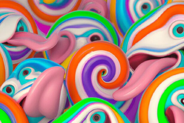 Досуг - Hypnotic swirl of colorful tongues hd