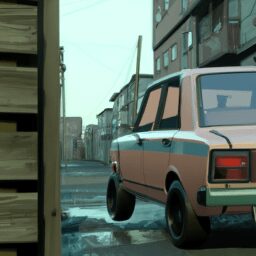 Технологии - Lada car facing multiple obstacles ani