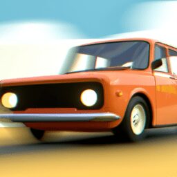 Технологии - Lada racing car zooming past cartoon