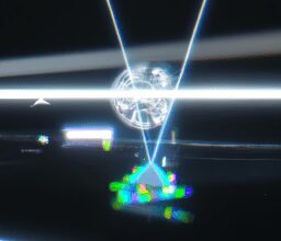 Технологии - Laser beam shining on various objects