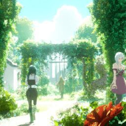 Lush green garden oasis anime detai - Дом и сад