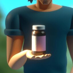 Разум и тело - Man holding pill bottle anime det