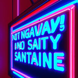 Досуг - Neon sign with conflicting messages an