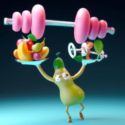 Разум и тело - Person balancing fruits and dumbbells