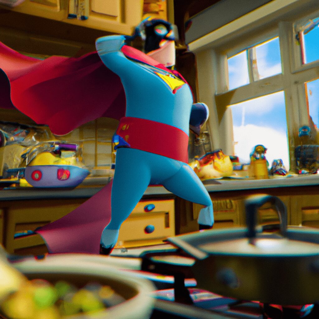 Дом и сад - Person cooking with superhero apron