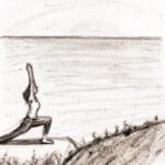 Разум и тело - Person doing yoga on cliff overlooki