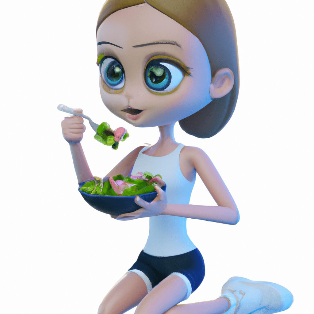 Красота и стиль - Person happily eating salad while we