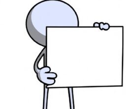 Досуг - Person holding blank canvas cartoon