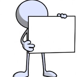 Досуг - Person holding blank canvas cartoon