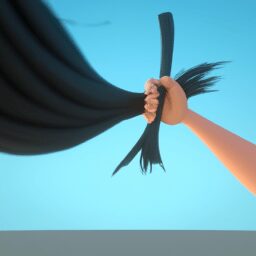 Красота и стиль - Person holding clump of hair cartoon