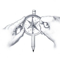 Бизнес и финансы - Person holding compass looking for