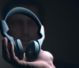 Технологии - Person holding noise cancelling headph