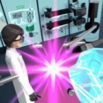 Технологии - Person in lab coat holding laser